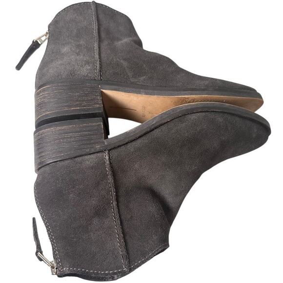Dolce Vita Gray Suede Tucker Ankle Bootie Charcoal Zip Up Boho Western Sz. 7.5 - Picture 3 of 16